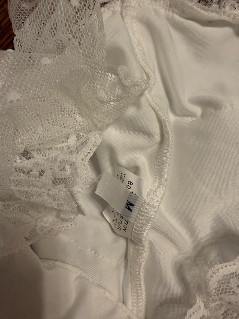White Ruffle Lace Shorts - Picture 2 of 2